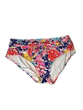 ModCloth Floral Bikini Bottom with Tie Front 2X